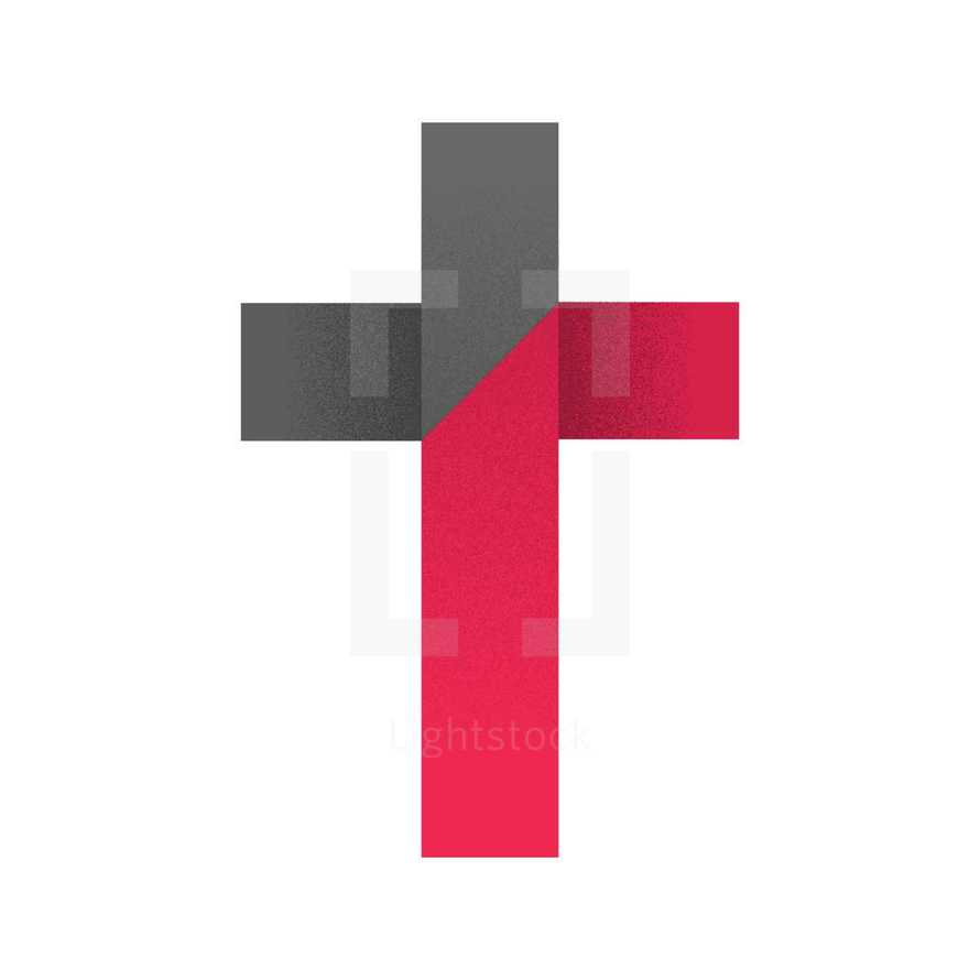 red and gray cross icon