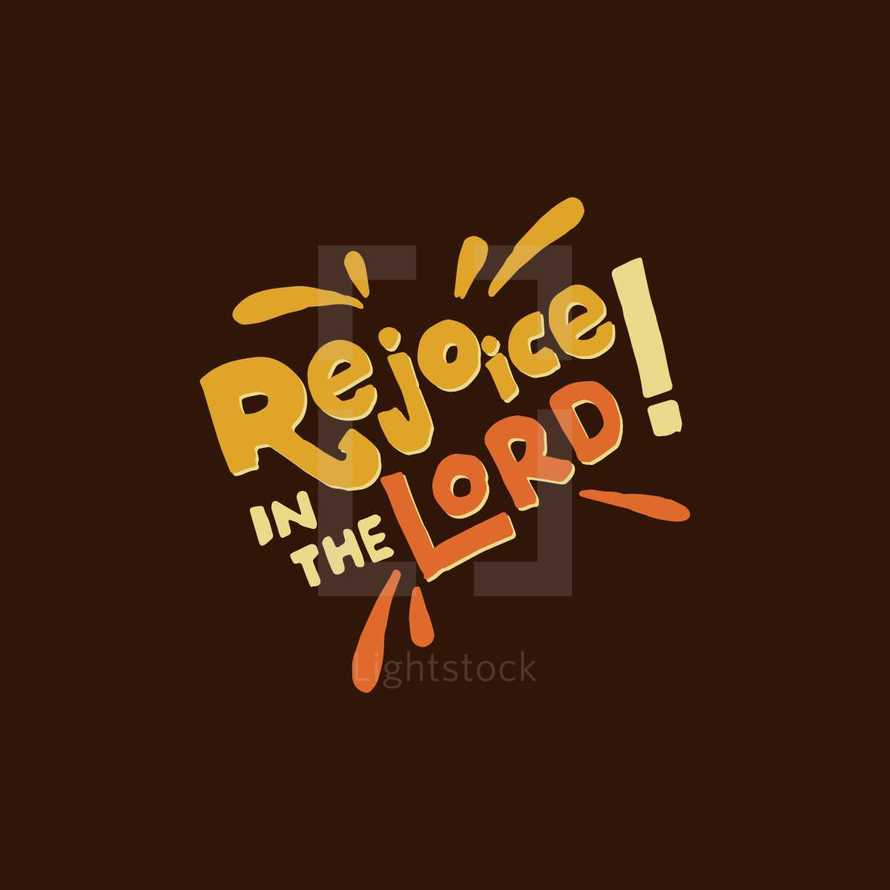 Rejoice in The Lord Typography