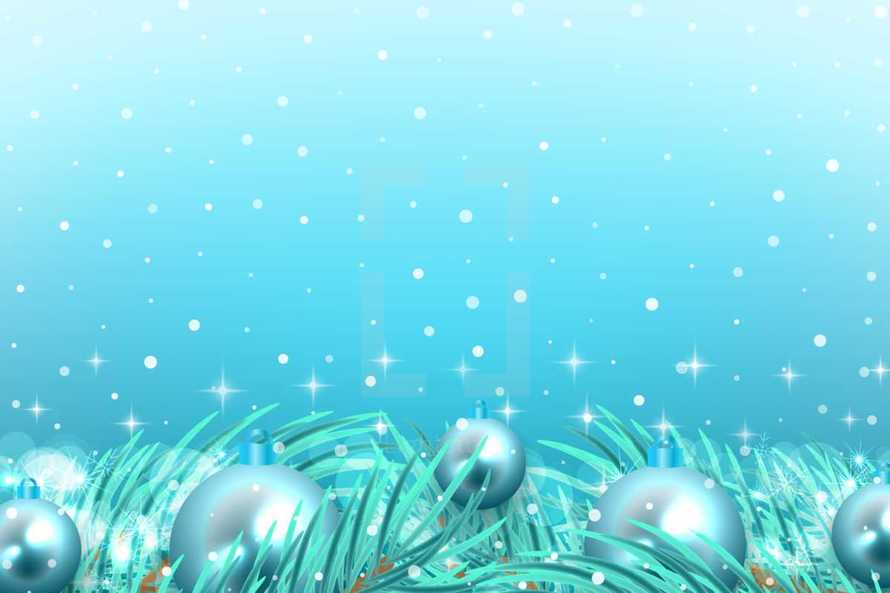 blue and teal Christmas background 