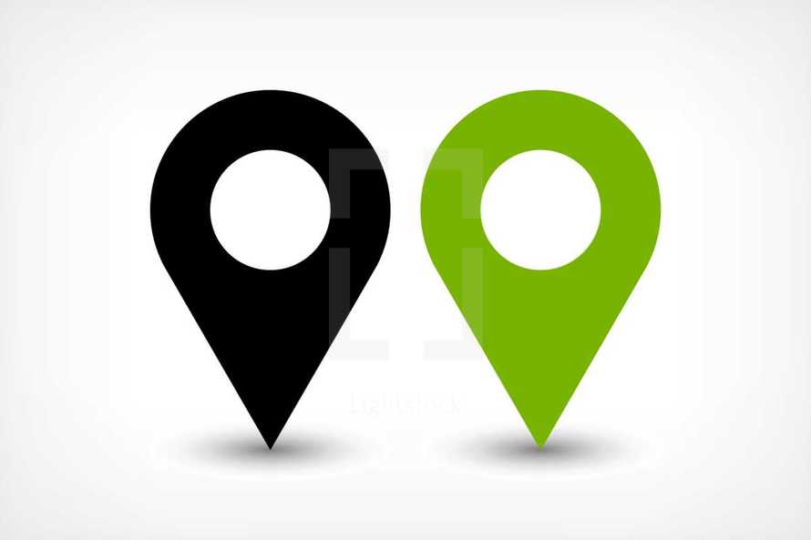 Map pin point sign location icon in flat simple style. Graphic element for design saved as an vector illustration in file format EPS