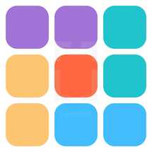 rounded squares template 