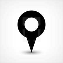 GPS map pin points location sign circle icon in flat style. Graphic element for design saved as an vector illustration in file format EPS