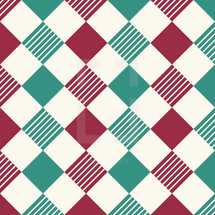 argyle red, white, and green Christmas pattern 