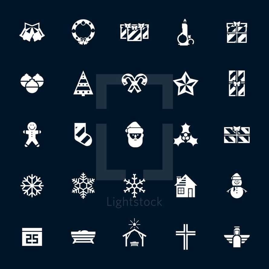 Christmas icon set 