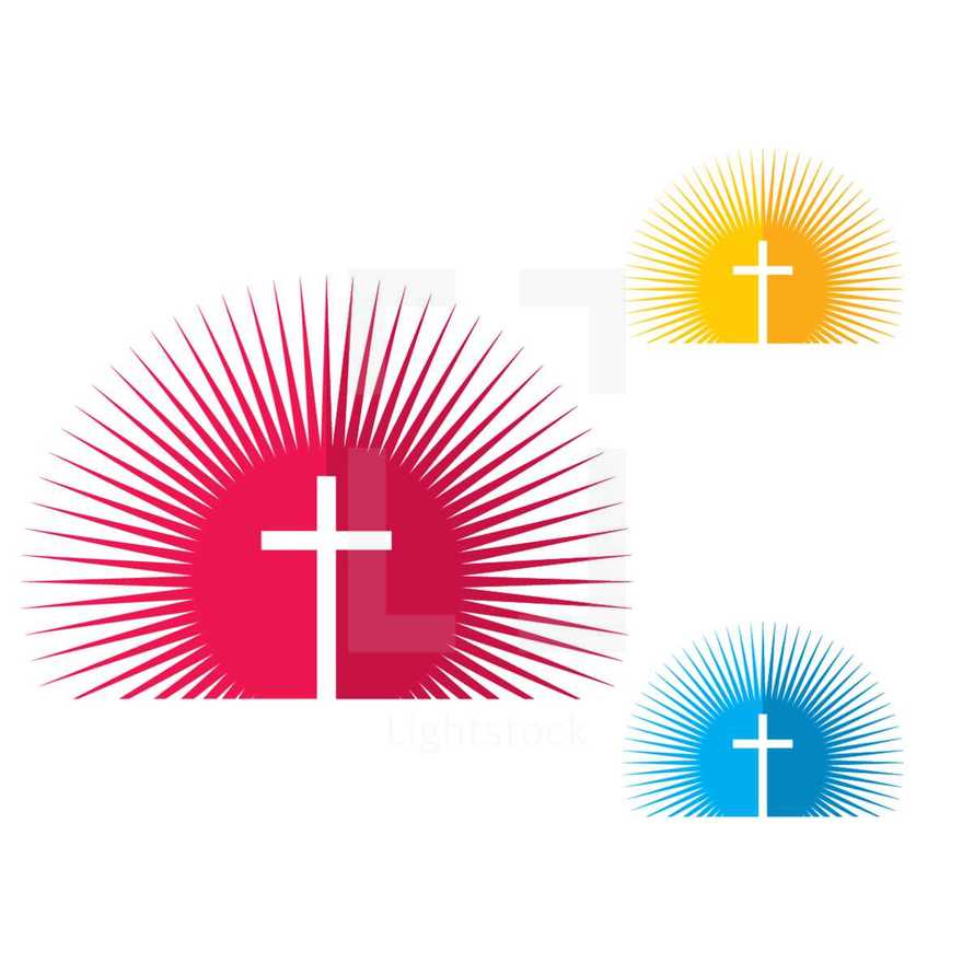 radiating cross logo 