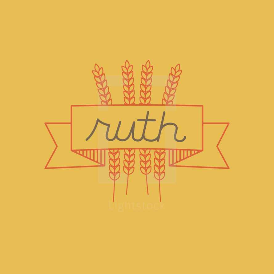 Ruth and wheat grains 